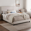 Platform Bed | King Size | Ivory Upholstered