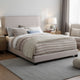 Platform Bed | King Size | Ivory Upholstered