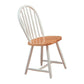 Handsomely Designed Dining Chair, White and Brown Set of 4