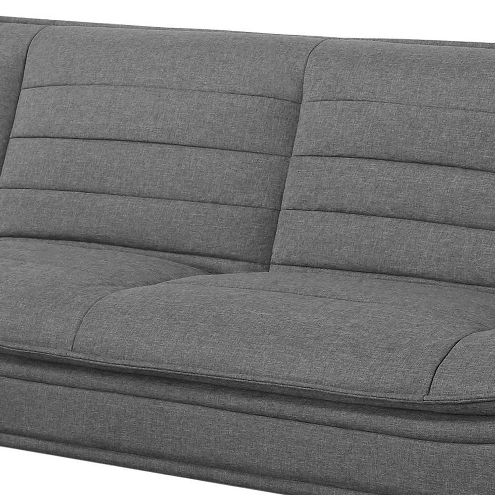 Transitional Wood/Fabric/Metal Sofa Bed With Pillow Top Seat Gray CCA-503966