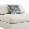 Fabric Upholstered Wooden Armless Chair with Loose Cushion Seat and Small Feet Beige CCA-551321