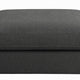 Fabric Upholstered Wooden Ottoman with Loose Cushion Seat and Small Feet Dark Gray - 551326 CCA-551326