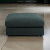 Ottoman | Fabric Upholstered | Loose Cushion | Dark Gray Wood