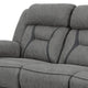 Fabric Upholstered Padded Microfiber Motion Sofa With Contrast Stitching Gray CCA-602261