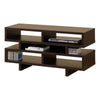 Contemporary TV Console with Open Storage, Brown