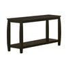 Sofa Table | Contemporary Solid Wood | Rounded Shape | Dark Brown