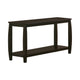 Sofa Table | Contemporary Solid Wood | Rounded Shape | Dark Brown