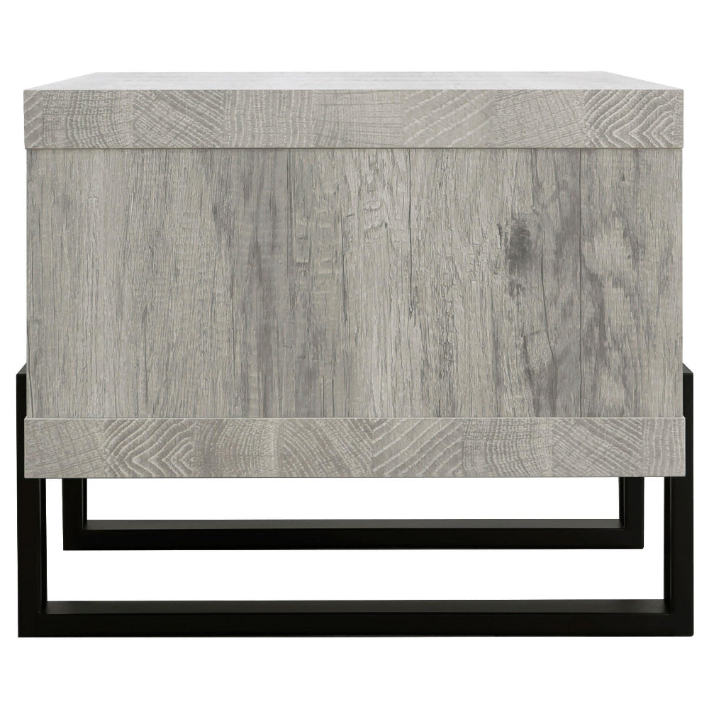 Coffee Table | Driftwood Modern | Open Shelf | Gray Black CCA-720878