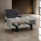 Coffee Table | Driftwood Modern | Open Shelf | Gray Black
