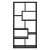 Contemporary Asymmetrical Cube Bookcase, Brown