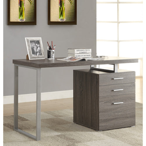 Office Desk | Modish Design | File Drawer | Gray Finish
