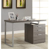 Office Desk | Modish Design | File Drawer | Gray Finish