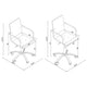 Office Chair | Transparent Acrylic | Adjustable | Clear