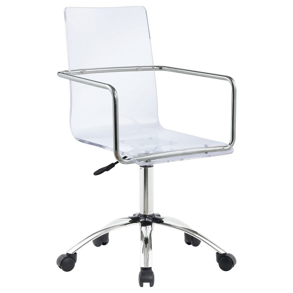 Office Chair | Transparent Acrylic | Adjustable | Clear