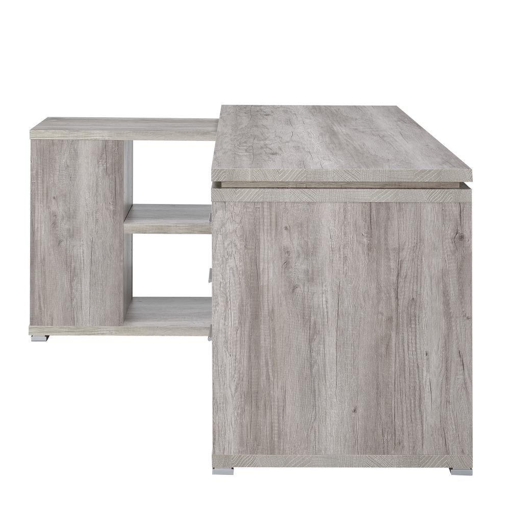 Office Desk | L Shaped Contemporary | Gray Finish CCA-801516