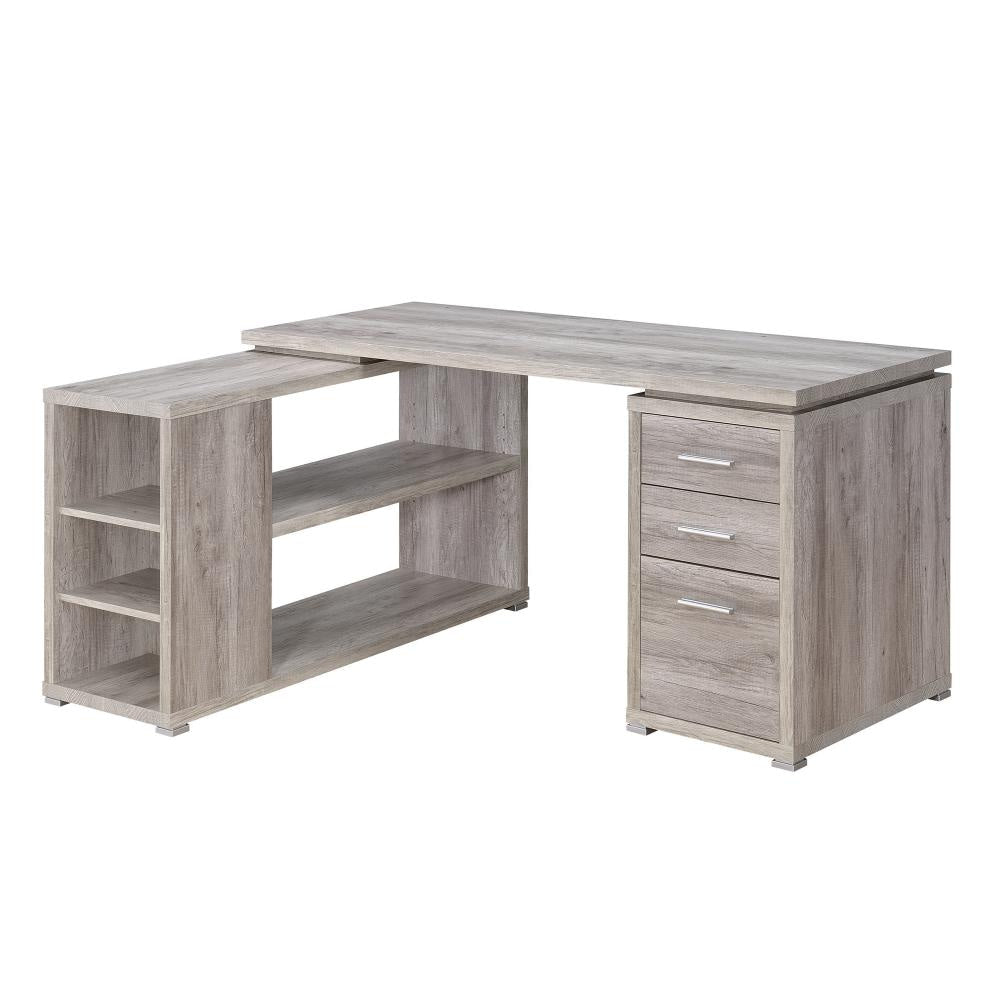 Office Desk | L Shaped Contemporary | Gray Finish CCA-801516