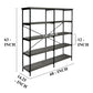 Olga 63 Inch Industrial 4 Tier Bookshelf Particleboard Metal Frame Gray Black - BM159421 BM159421