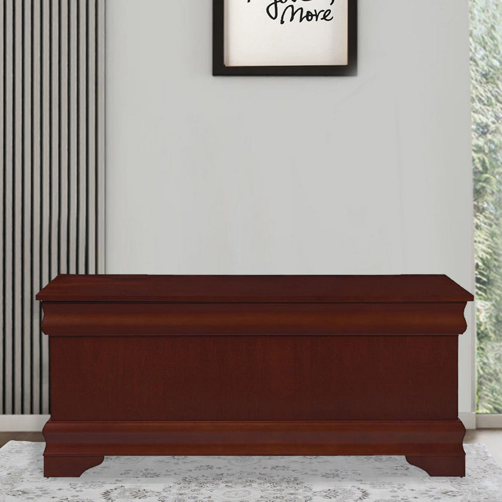 Traditional Style Wooden Cedar Chest, Brown