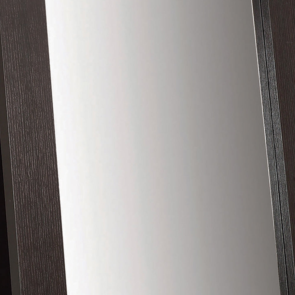 72" Cheval Transitional Floor Mirror, Cappuccino