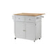 Modish Dual Tone Wooden Kitchen Cart Brown And White CCA-900558