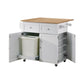 Modish Dual Tone Wooden Kitchen Cart Brown And White CCA-900558