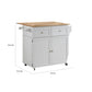 Modish Dual Tone Wooden Kitchen Cart Brown And White CCA-900558