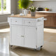 Kitchen Cart | Dual Tone Wood | Spacious Storage | Brown White