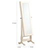 Classic Casual Jewelry Mirror Cheval, White By Coaster
