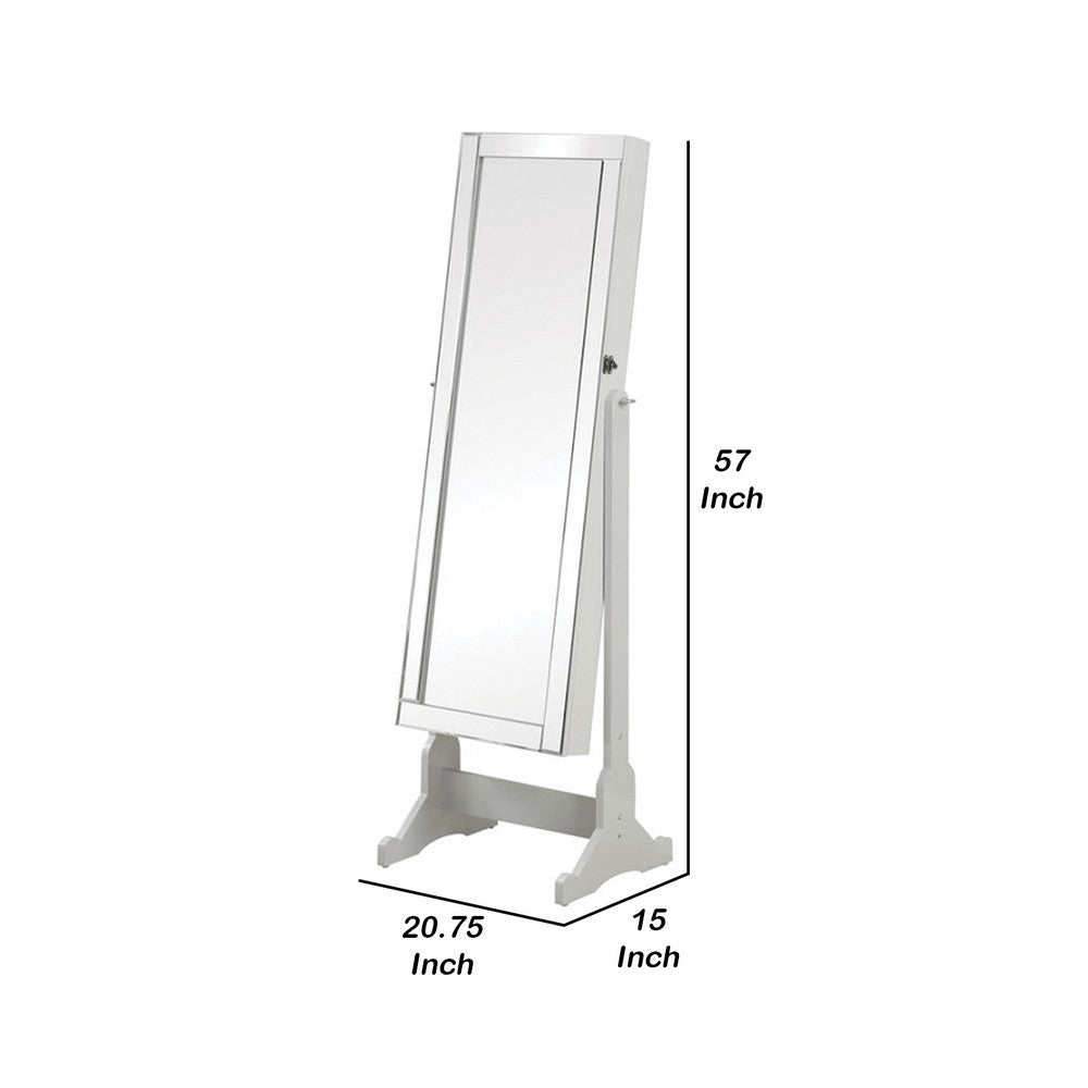 Cheval Mirror | Jewelry Storage Interior | Gray Finish