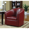 Accent Chair | Compact Slick Style | Red Upholstery