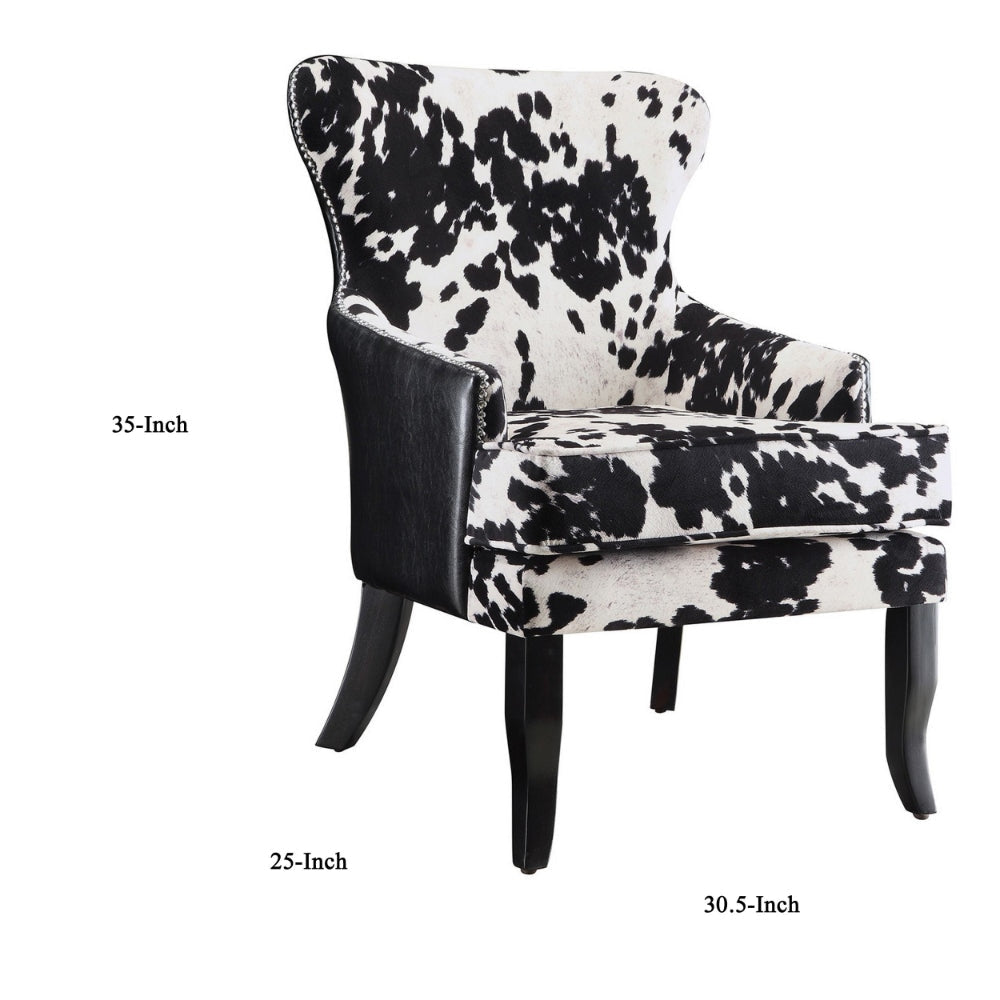 Intriguingly Comfortable Accent Chair Black/White CCA-902169