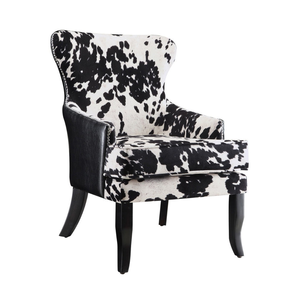 Accent Chair | Comfortable Design | Black White Finish