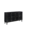 Traditional Wooden Accent Cabinet With Glass Doors Black CCA-950780