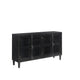Traditional Wooden Accent Cabinet With Glass Doors Black CCA-950780