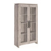 Curio Cabinet | Glass Doors | Spacious Wood Frame | Gray CCA-950783
