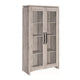 Curio Cabinet | Glass Doors | Spacious Wood Frame | Gray CCA-950783