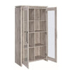 Curio Cabinet | Glass Doors | Spacious Wood Frame | Gray CCA-950783