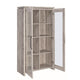Curio Cabinet | Glass Doors | Spacious Wood Frame | Gray CCA-950783