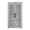 Curio Cabinet | Glass Doors | Spacious Wood Frame | Gray CCA-950783