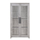 Curio Cabinet | Glass Doors | Spacious Wood Frame | Gray CCA-950783