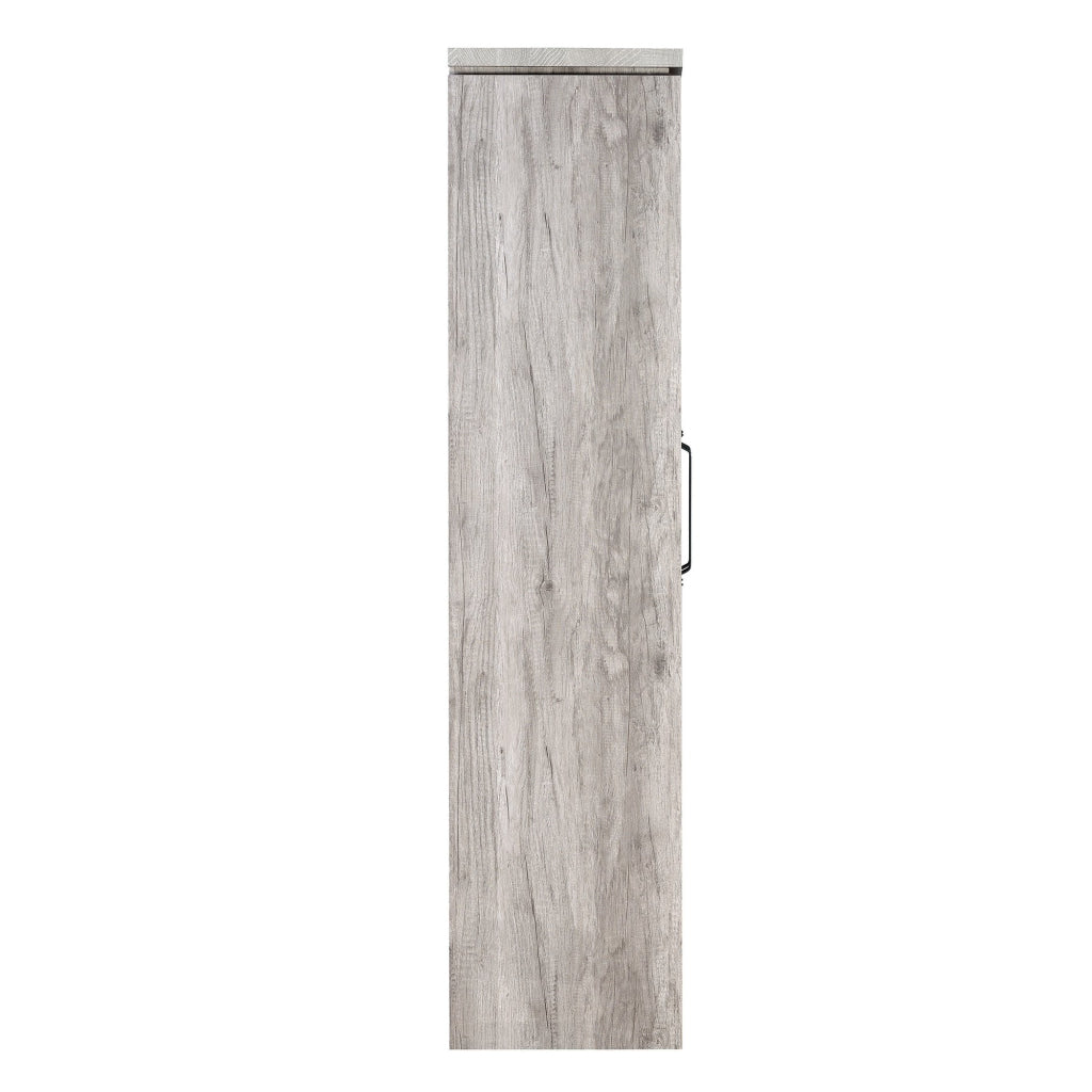 Curio Cabinet | Glass Doors | Spacious Wood Frame | Gray CCA-950783