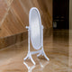Cheval Mirror | Traditional Oval Style | White Finish