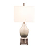 Table Lamp | White Linen Shade | Glass and Nickel Metal Base | 31’’ CCL-CVABS1916