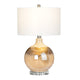 Dano Table Lamp 28’’ White Drum Shade Glass Blush and Gold Base