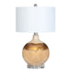 Dano Table Lamp, 28", White Drum Shade, Glass Blush and Gold Base