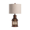 Lany Accent Table Lamp | 27’’ | Oatmeal Shade | Bronze Lantern Base CCL-CVABS964