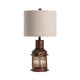 Lany Accent Table Lamp | 27’’ | Oatmeal Shade | Bronze Lantern Base CCL-CVABS964