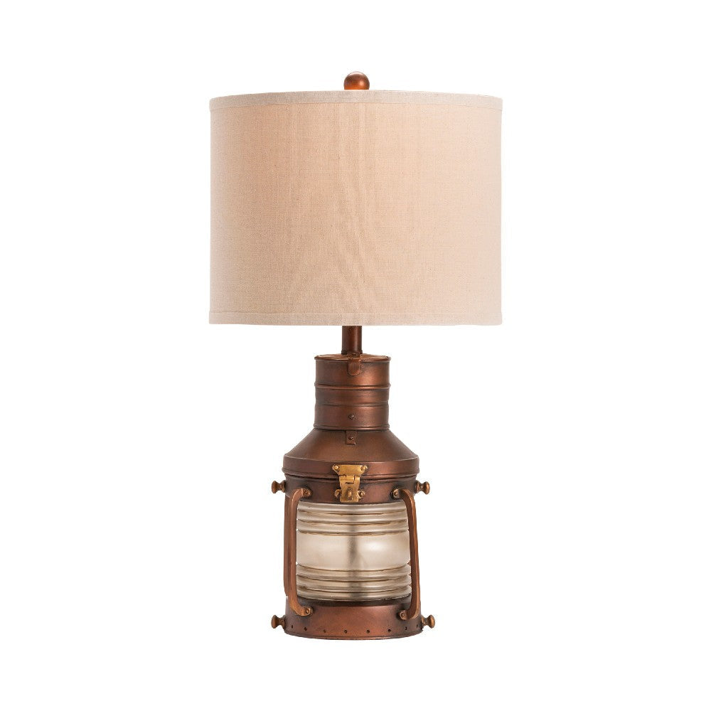 Lany Accent Table Lamp | 27’’ | Oatmeal Shade | Bronze Lantern Base CCL-CVABS964