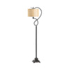 Iny Accent Floor Lamp | 61" | Beige Linen | Vintage Bronze Steel