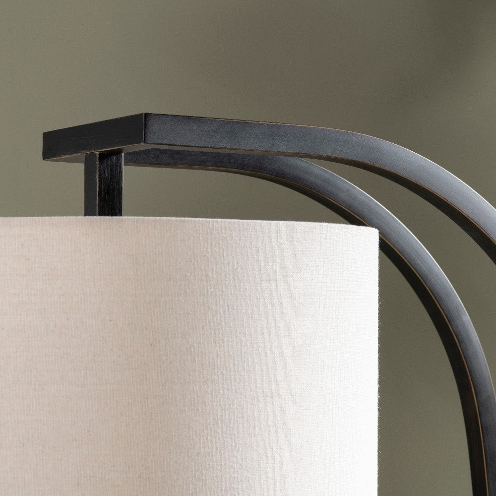 Levi Floor Lamp | 64’’ | Tan Brown Linen Shade | Bronze Black Base CCL-CVAER1053